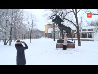 video of the city in the snow