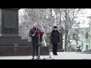 rally in honor of the defender of the fatherland day on the square of the vyborg regiments