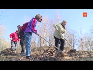 ecological campaign "mother earth day" was held on batareynaya hill