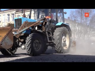 road milling machine entered the vyborg roads