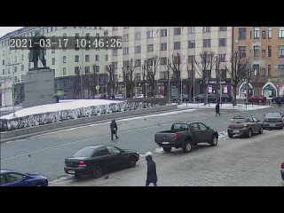 the pedestal of the monument to lenin mutilated by vandals