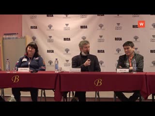 filmmakers answered journalists' questions during a press briefing