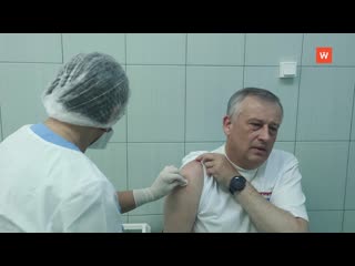 vaccination against seasonal flu was made by the governor of the region alexander drozdenko