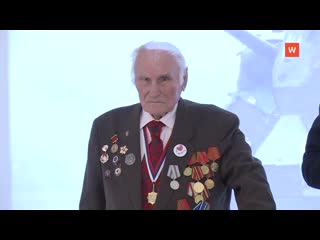 the 95-year-old veteran was awarded the medal named after the hero of the soviet union konstantin shestakov