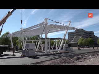 the construction of the covered pavilion at the bus station will be completed soon