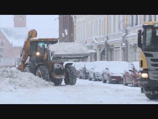 in vyborg, the intense struggle with the snow continues