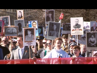 immortal regiment. vyborg. may 9, 2018